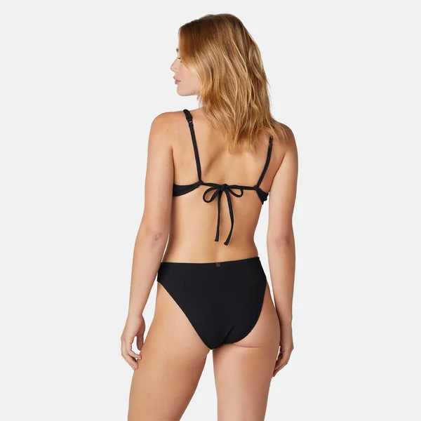 Slip de bain taille haute noir Sanary