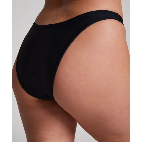 Slip de Bikini Échancrés Luna - Noir
