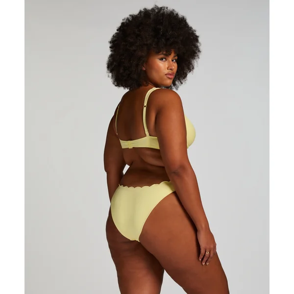 Slip de Bikini Échancrés Scallop - Jaune