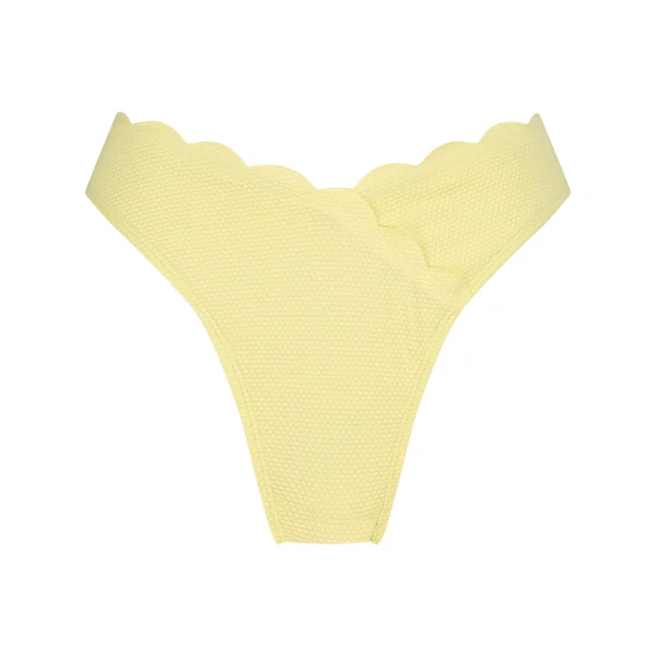 Slip de Bikini Échancrés Scallop - Jaune