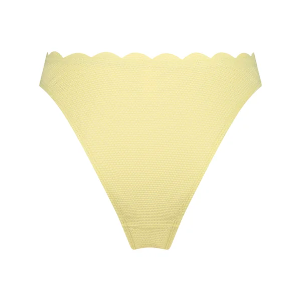 Slip de Bikini Échancrés Scallop - Jaune