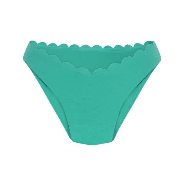 Slip de Bikini Échancrés Scallop - Vert