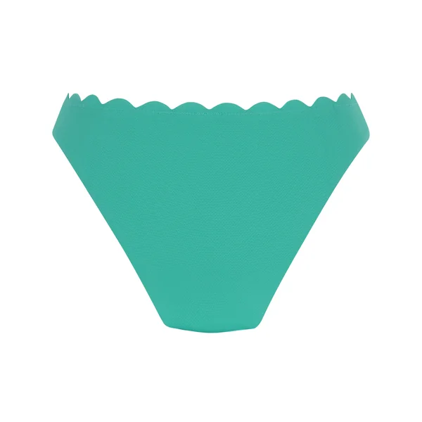 Slip de Bikini Échancrés Scallop - Vert