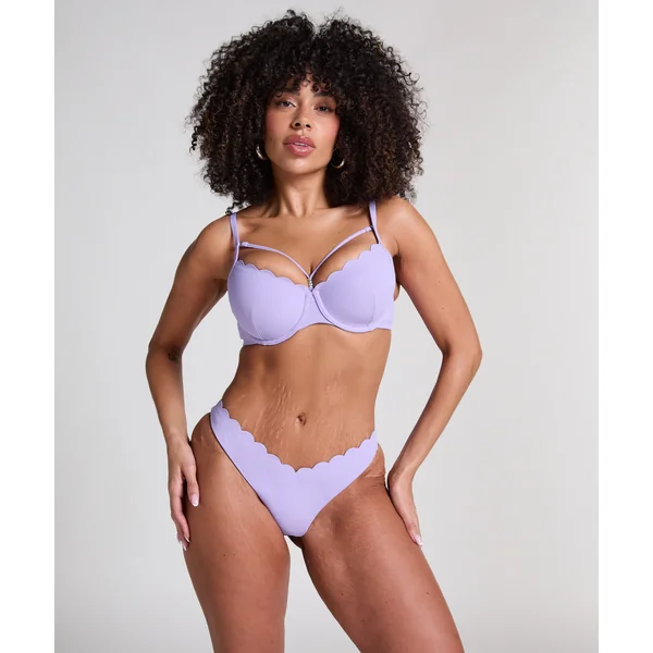 Slip de Bikini Échancrés Scallop - Violet
