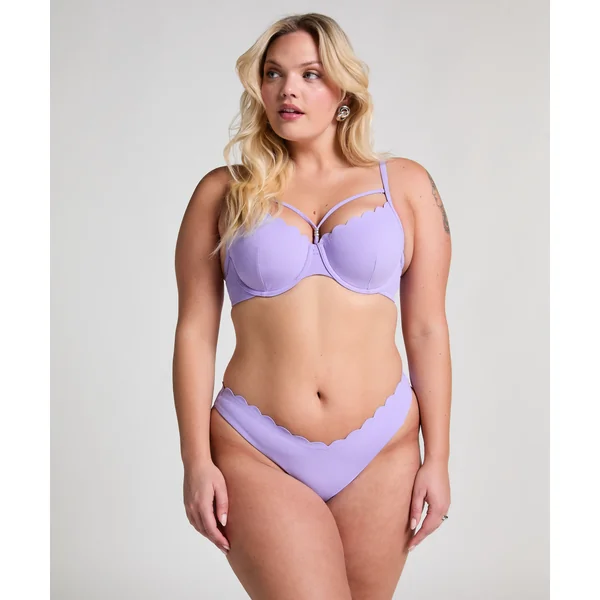 Slip de Bikini Échancrés Scallop - Violet