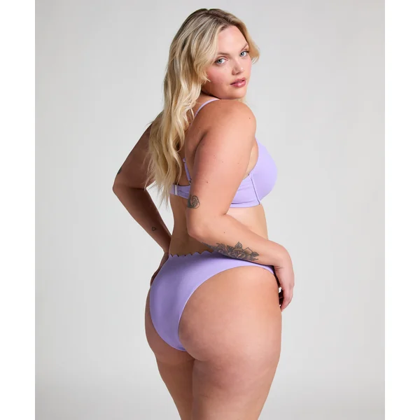 Slip de Bikini Échancrés Scallop - Violet