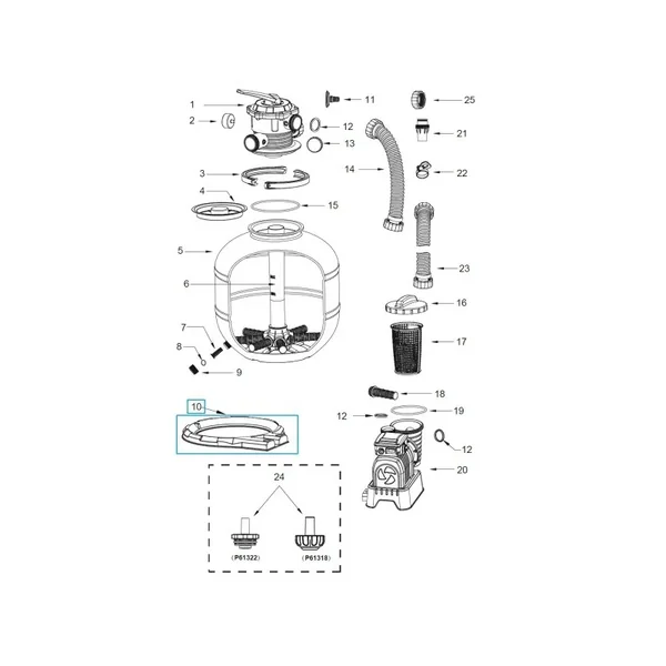 Socle de cuve pour filtre à sable Flowclear (58499 | GS)