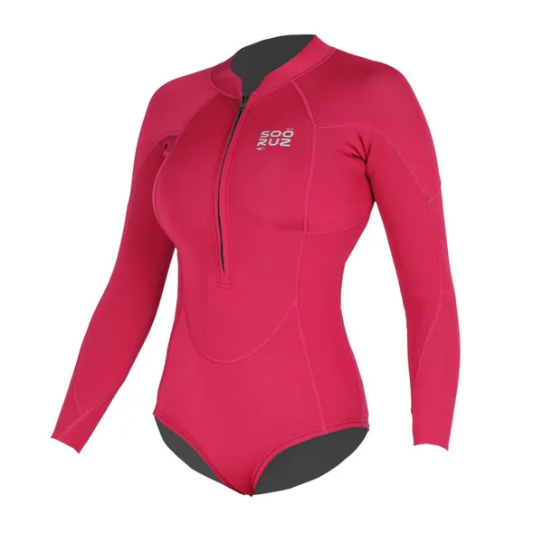 SOORUZ FEMMES Shorty Women 1/1 LS mini zip DIVINE - ORGANIC OYSTERPRENE PI Pink
