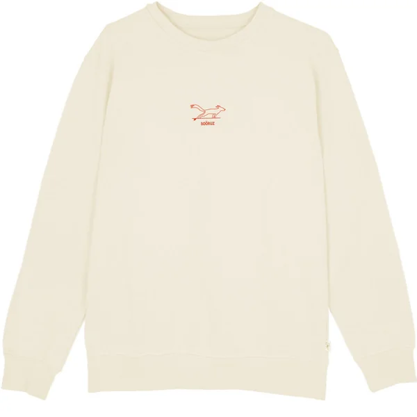 SOORUZ HOMMES M Sweat round Bio HOWL organic cotton Off White