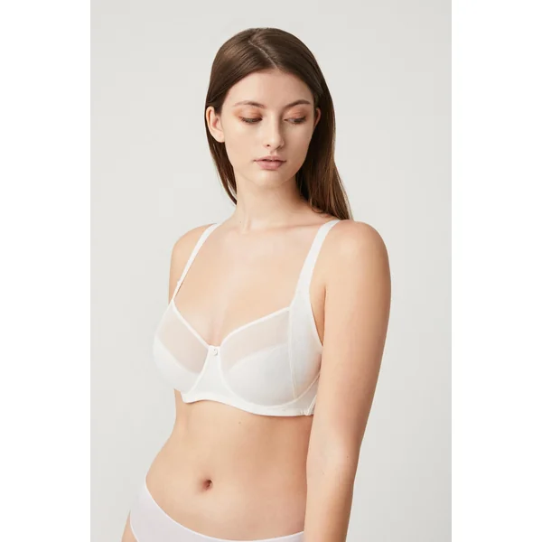 Soutien-gorge blanc non rembourré à armatures