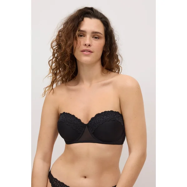 Soutien-gorge bustier multipositions dentelle noir