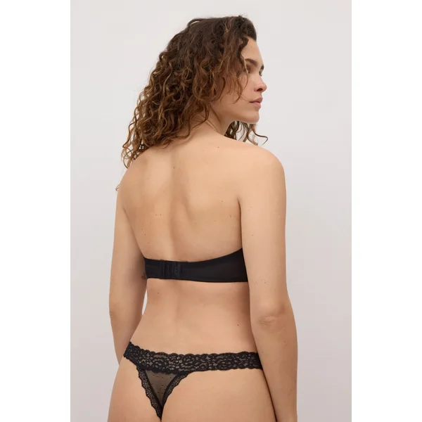 Soutien-gorge bustier multipositions dentelle noir