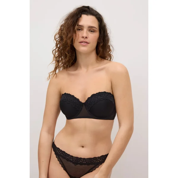 Soutien-gorge bustier multipositions dentelle noir