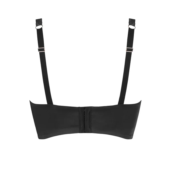 Soutien-gorge bustier à armatures préformé Nicole - Noir