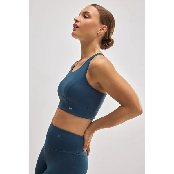 Soutien-gorge de sport dos nageur bleu