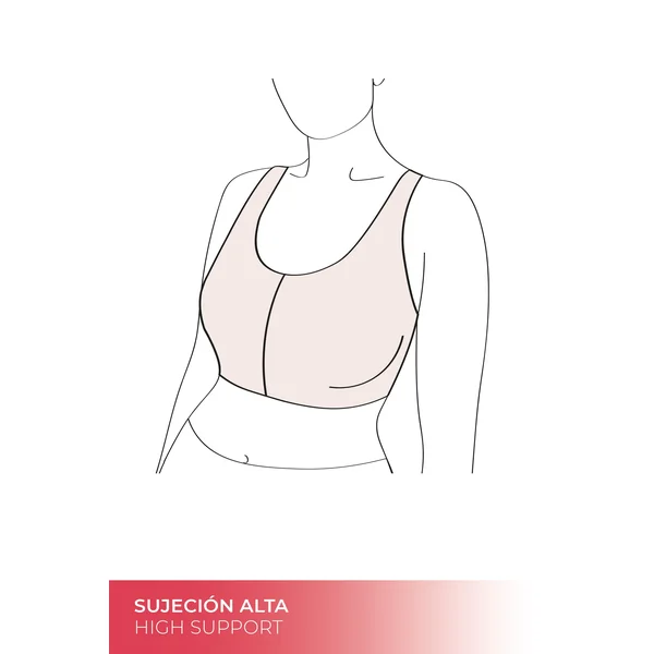 Soutien-gorge de sport noir à maintien élevé et fermeture sur le devant