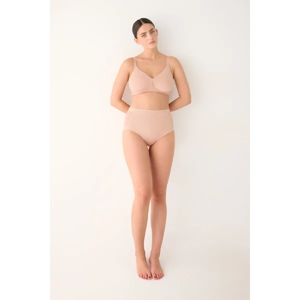 Soutien-gorge gainant couleur chair à taille haute