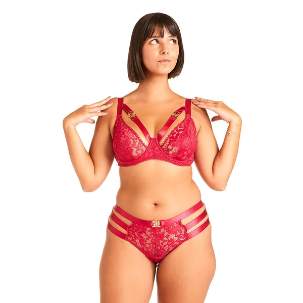 Soutien-gorge grand maintien bordeaux Danger