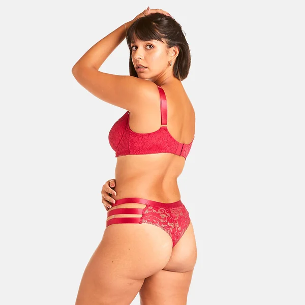 Soutien-gorge grand maintien bordeaux Danger