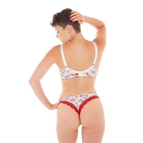 Soutien-gorge grand maintien ivoire/orange Insolente