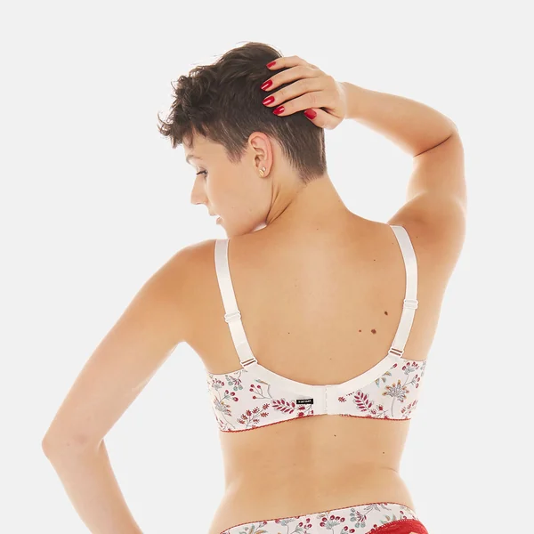 Soutien-gorge grand maintien ivoire/orange Insolente
