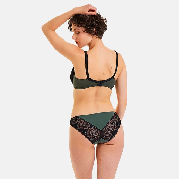 Soutien-gorge grand maintien kaki Pole Dance