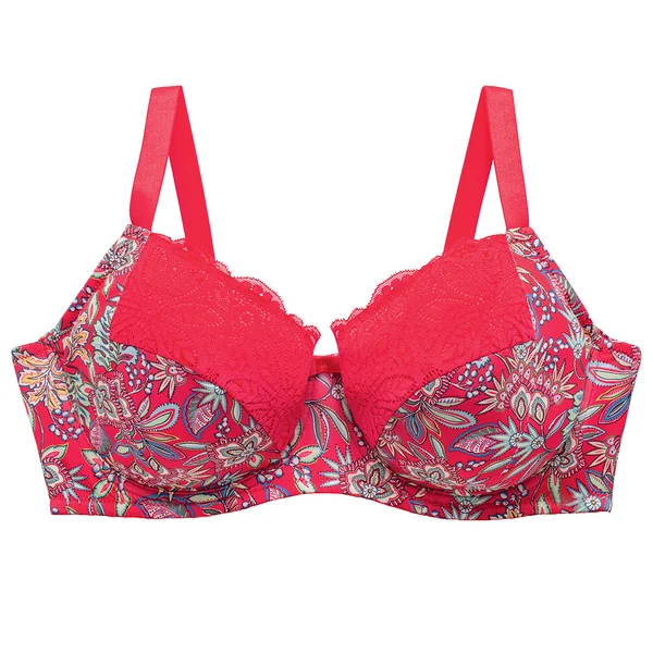 Soutien-gorge grand maintien multico rouge Aria