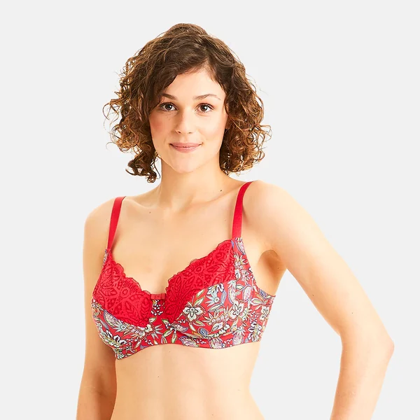 Soutien-gorge grand maintien multico rouge Aria