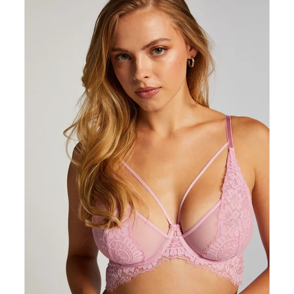 Soutien-gorge Longline non rembourré à armatures Milaan - Rose