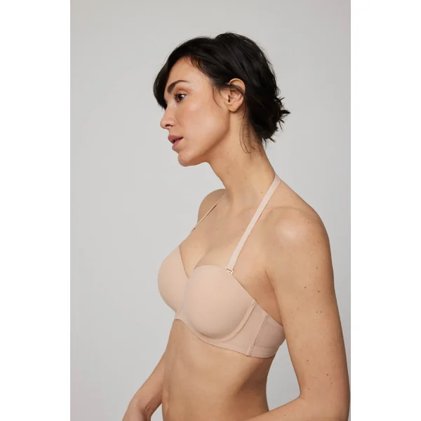 Soutien-gorge multiposition sans bretelles bonnets B et C nude
