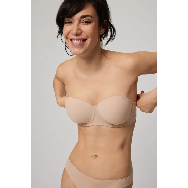 Soutien-gorge multiposition sans bretelles bonnets B et C nude