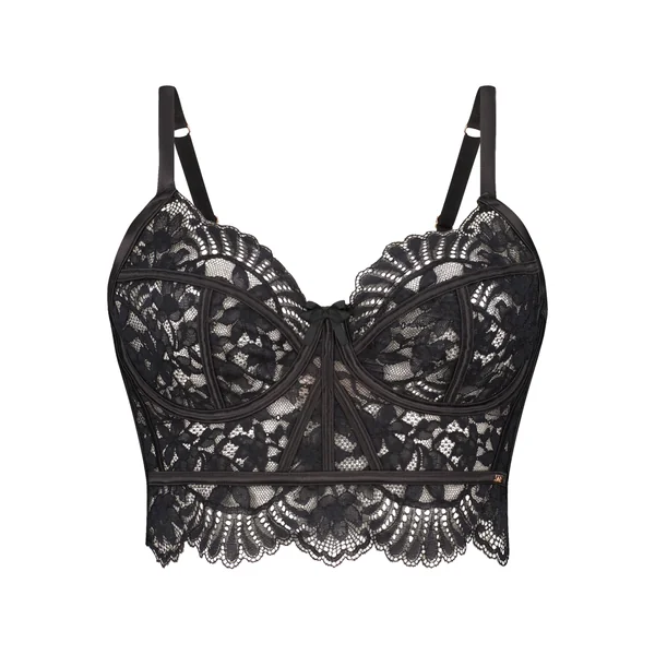 Soutien-gorge non-rembourré à armatures préformé longline Jamie - Noir