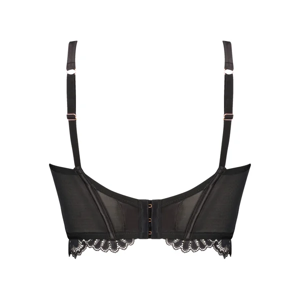 Soutien-gorge non-rembourré à armatures préformé longline Jamie - Noir