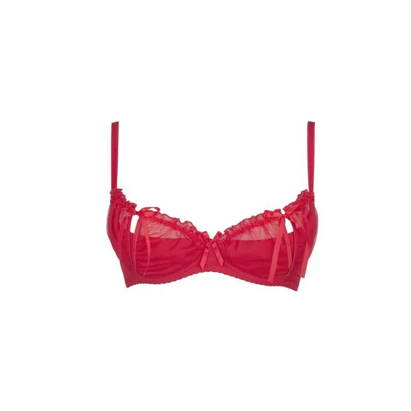 Soutien-gorge ouvert rouge V-8741