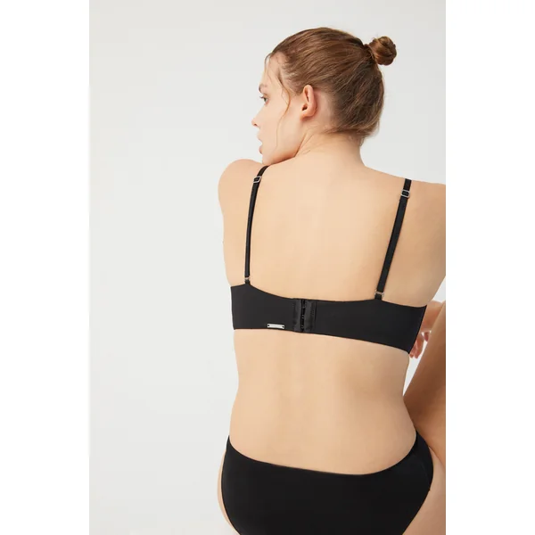 Soutien-gorge push-up bustier multipositions noir