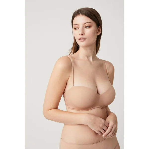 Soutien-gorge push-up bustier multipositions nude
