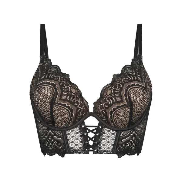 Soutien-gorge Push-Up bustier à armatures rembourré Lotta - Noir