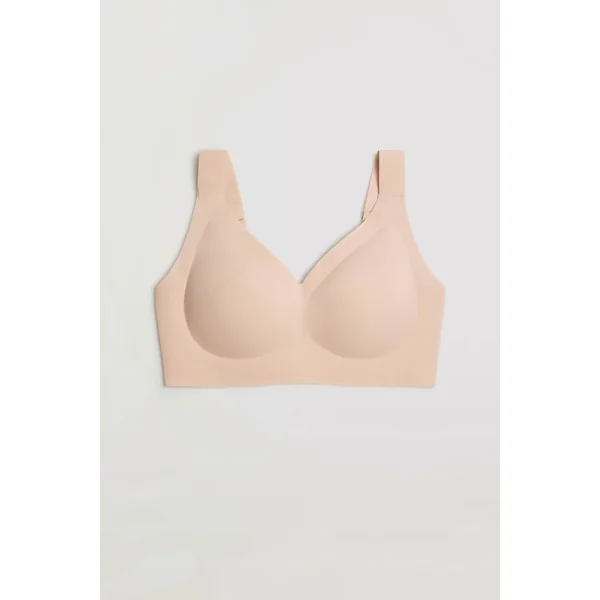 Soutien-gorge push-up léger bretelles larges sans armatures Nude