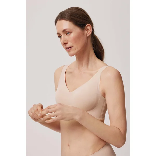 Soutien-gorge push-up léger bretelles larges sans armatures Nude