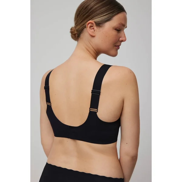 Soutien-gorge push-up léger noir à larges bretelles sans armatures
