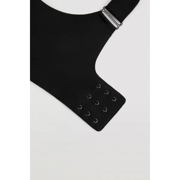 Soutien-gorge push-up léger noir à larges bretelles sans armatures