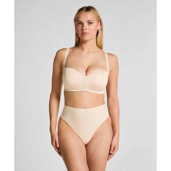 Soutien-gorge push-up sans bretelles à armatures préformé Smooth - Beige