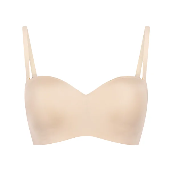 Soutien-gorge push-up sans bretelles à armatures préformé Smooth - Beige