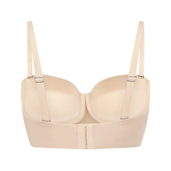 Soutien-gorge push-up sans bretelles à armatures préformé Smooth - Beige
