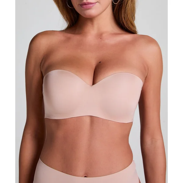 Soutien-gorge push-up sans bretelles à armatures préformé Smooth - Beige