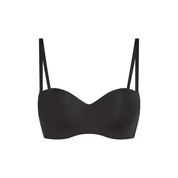 Soutien-gorge push-up sans bretelles à armatures préformé Smooth - Noir