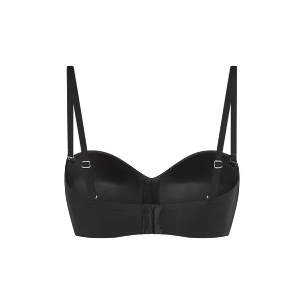 Soutien-gorge push-up sans bretelles à armatures préformé Smooth - Noir