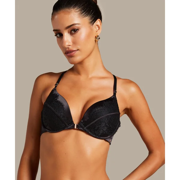Soutien-gorge push-up à armatures préformé Chalice - Noir