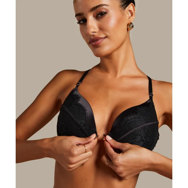 Soutien-gorge push-up à armatures préformé Chalice - Noir