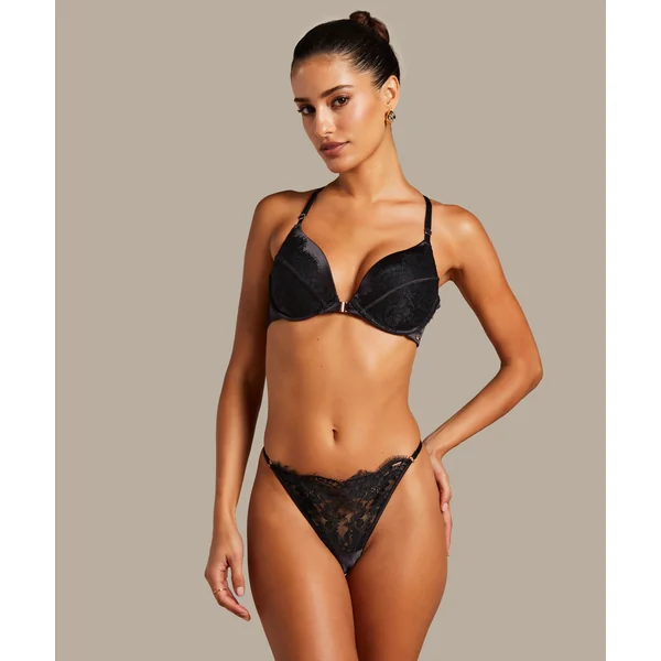 Soutien-gorge push-up à armatures préformé Chalice - Noir